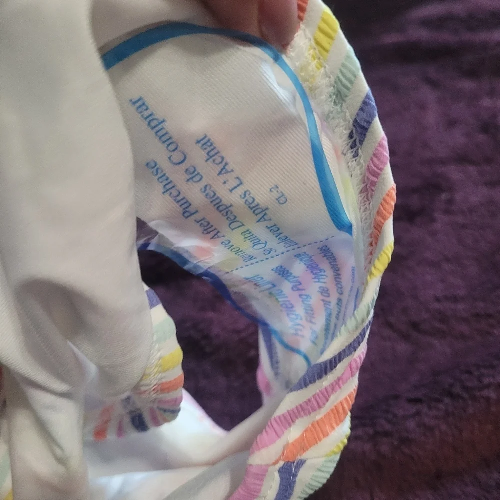 kate spade new York Beach stripe‎ bikini Bottom NWOT Large